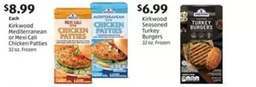 Frozen - Mediterranean or Chicken Patties; Turkey Burgers