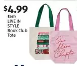 LIVE IN STYLE Book Club Tote