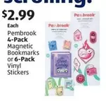 4-Pack Magnetic Bookmarks or 6-Pack Vinyl Stickers