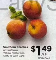 Southern Peaches or California Yellow Nectarines