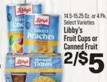 Libby's - Fruit Cups or Canned Fruit