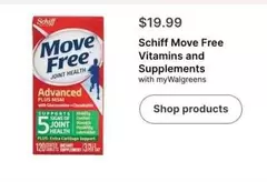 Move Free Advanced Vitamins and Supplements