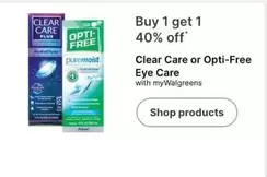PureMoist - Clear Care or Opti-Free Eye Care
