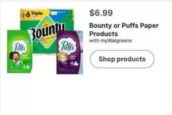 Puffs - Bounty or  Paper Products
