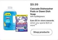 dawn - Cascade Dishwasher Pods or Dawn Dish Soap