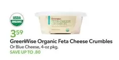 Organic Feta Cheese Crumbles or Blue Cheese