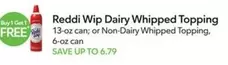 Dairy Whipped Topping or Non-Dairy Whipped Topping
