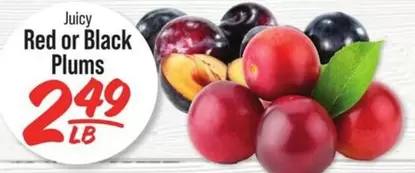 Red or Black Plums