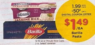 Minute - Jasmine Rice Cups or Pasta