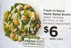 Fresh In-Store Made Salad Bowls