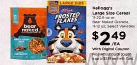 Kellogg's - Large Size Cereal or Granola