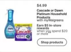 cascade - Cascade or Dawn Platinum Household Products
