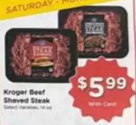 Kroger Beef Shaved Steak