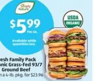 Simply Nature - Organic Grass-Fed 93/7 Ground Beef