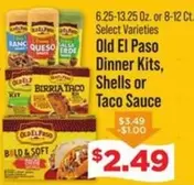 Old El Paso - Dinner Kits, Shells or Taco Sauce