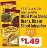 Old El Paso - Shells, Beans, Rice or Sliced Jalapeños