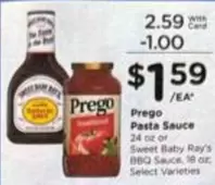 Prego - Pasta Sauce or BBQ Sauce