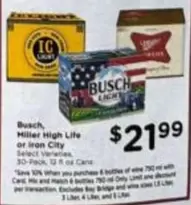busch light - Busch Light or Iron City