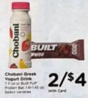 Chobani - Greek Yogurt Drink or Protein Bar