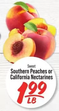 Sweet Southern Peaches or California Nectarines