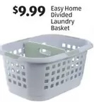 Easy Home Divided Laundry Basket