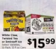 Smirnoff - White Claw, Twisted Tea or Ice