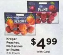 Peaches, Nectarines or Plums