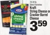 Kraft - String Cheese or Cracker Barrel Cheese