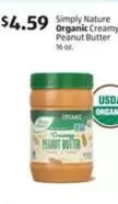 Simply Nature - Organic Creamy Peanut Butter