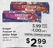 Freezer or Slider Bags