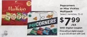 PopCorners - Popcorners or Miss Vickies Multipack
