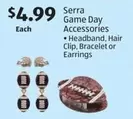 Game Day Accessories - Headband, Hair Clip, Bracelet or Earrings