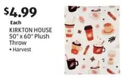 Plush - 50" x 60"  Throw