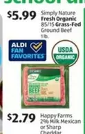 Simply Nature - Fresh Organic 85/15 Grass-Fed Ground Beef