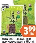 ASIAN TASTE ORGANIC (RED BEAN / MUNG BEAN)