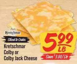 Kretschmar - Colby or Colby Jack Cheese