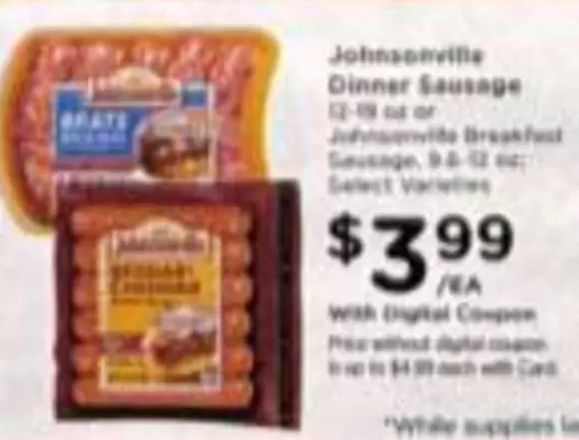 Johnsonville - Dinner Sausage or Breakfast Sausage