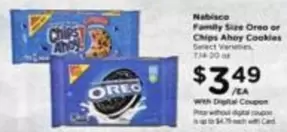 Nabisco - Family Size Oreo or Chips Ahoy Cookies