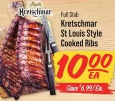 Kretschmar - St Louis Style Cooked Ribs