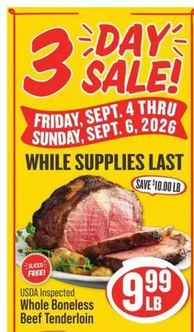Whole Boneless Beef Tenderloin
