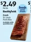 Smithfield - Fresh St. Louis Pork Ribs