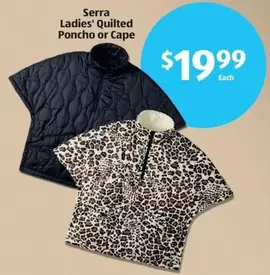Ladies' Quilted Poncho or Cape