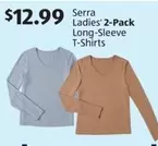 Ladies' 2-Pack Long-Sleeve T-Shirts