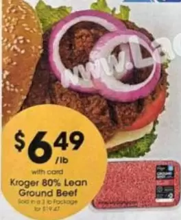 80% Lean Ground Beef
