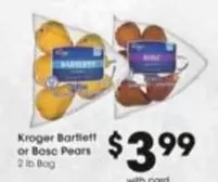 Bartlett or Bosc Pears