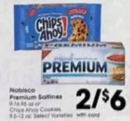 Nabisco - Premium Saltines or Chips Ahoy Cookies
