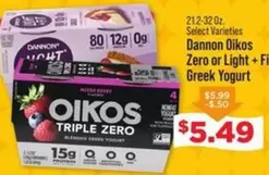 Dannon - Oikos Triple Zero Greek Yogurt