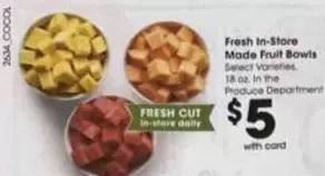 Fresh In-Store Made Fruit Bowls