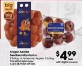Adorbs Seedless Mandarins or Honeycrisp Apples