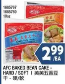 AFC BAKED BEAN CAKE - HARD / SOFT 1685767 1685769 10oz